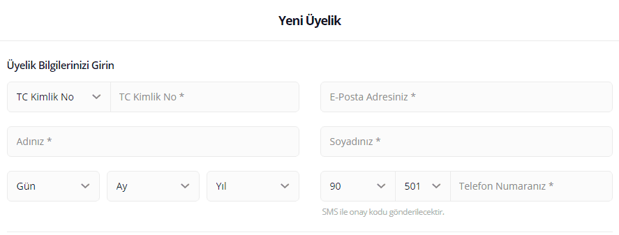 bitcoin üyelik